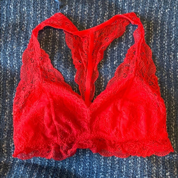 Red Lace Racerback Bralette - Picture 1 of 3